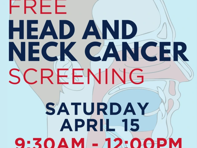 Flyer: Free Head & Neck Cancer Screening - 4/15/23
